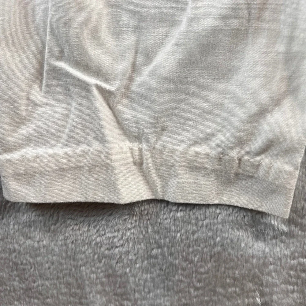 Vintage Dockers Levi Strauss Pleated Chino Canvas Pants Cream Mens 35x28 90s